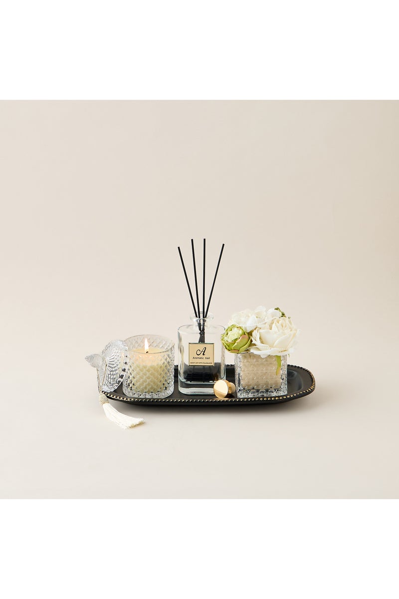 LIFESTYLE مجموعة هدايا معطرات الهواء بلوم مع صينية - Image 1